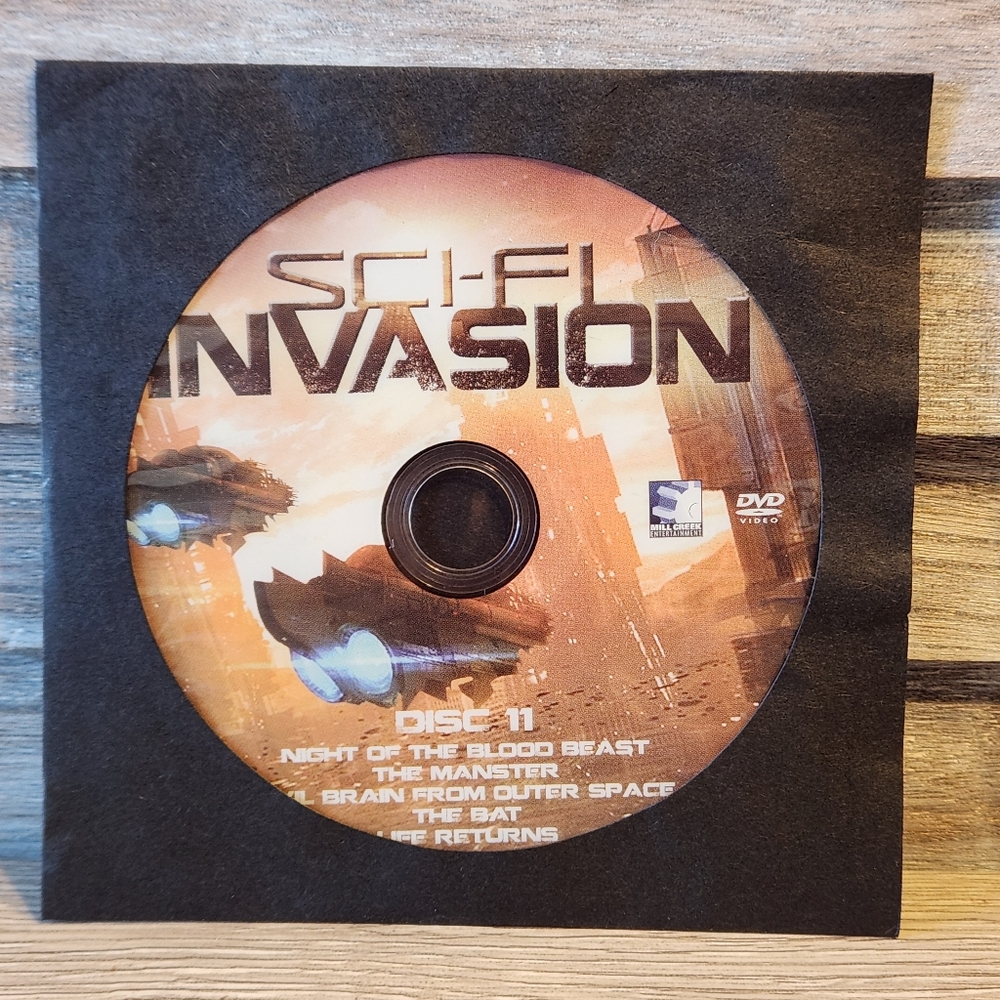 🖤 Sci Fi Invasion Science Fiction DVD Disc 11 5 Movies